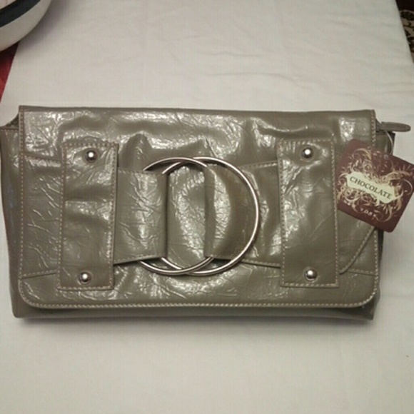 Chocolate New York Large Designer Clutch - Picture 1 of 5
